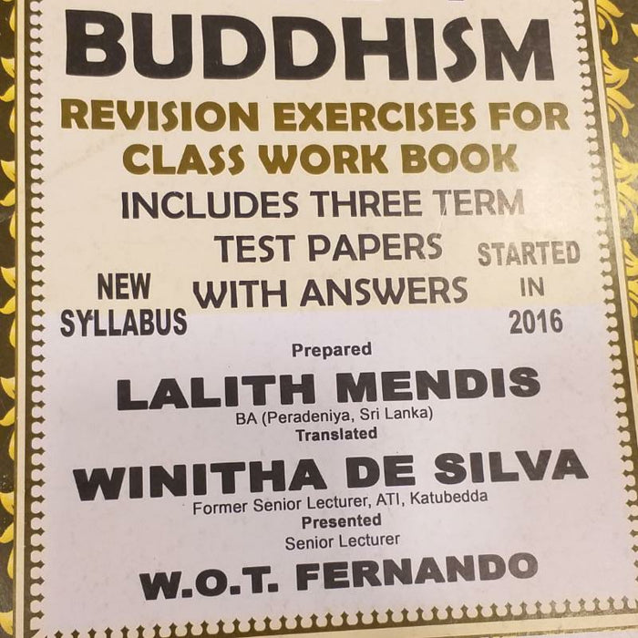 MY TUTOR BUDDHISM REVISION EXERCISES FOR CLASS WORK BOOK
