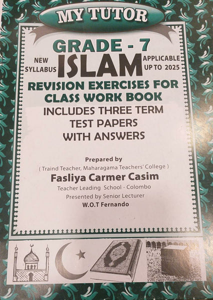 MY TUTOR ISLAM REVISION EXERCISES FOR CLASS WORK BOOK