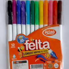 ATLAS FELTA PENS-12 COLORS