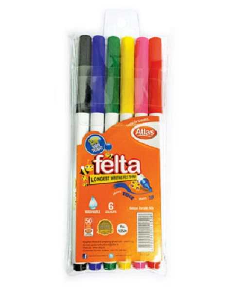 ATLAS FELTA PENS-6 COLORS