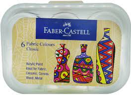 FABER CASTLE BOX OF FABRIC PAINT(6 COLORS)