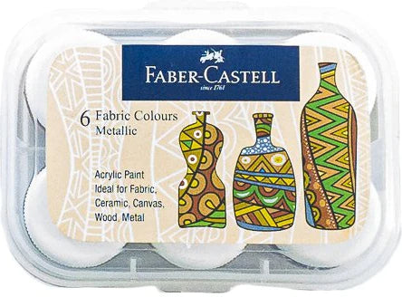 FABER CASTLE BOX OF METALIC FABRIC PAINT(6 COLORS)