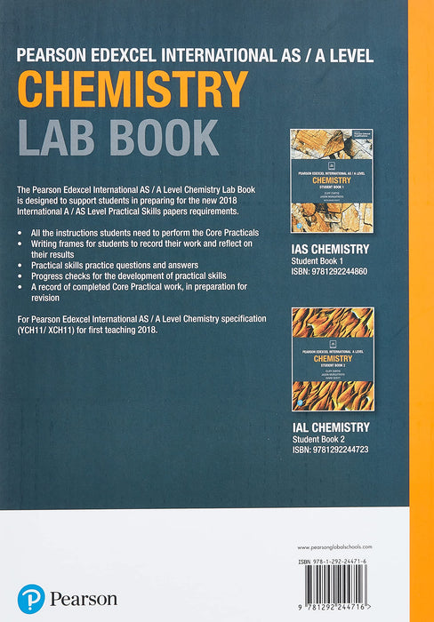 PEARSON EDEXCEL INTERNATIONAL AS/A LEVEL CHEMISTRY LAB BOOK