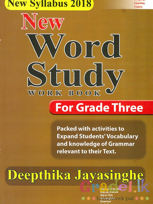 NEW WORD STUDY WORKBOOK FOR GRADE 3