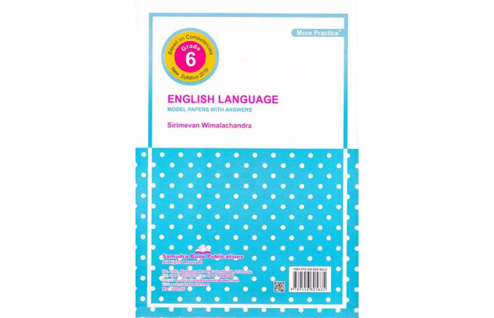 ENGLISH LANGUAGE MODEL PAPERS  GRADE 6 WITH ANSWERS