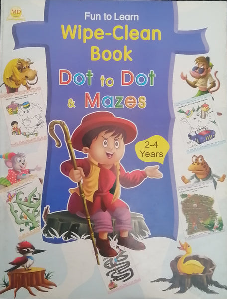 FUN TO LEARN WIPE CLEAN BK DOT TO DOT & MAZES 2-4 YEARS