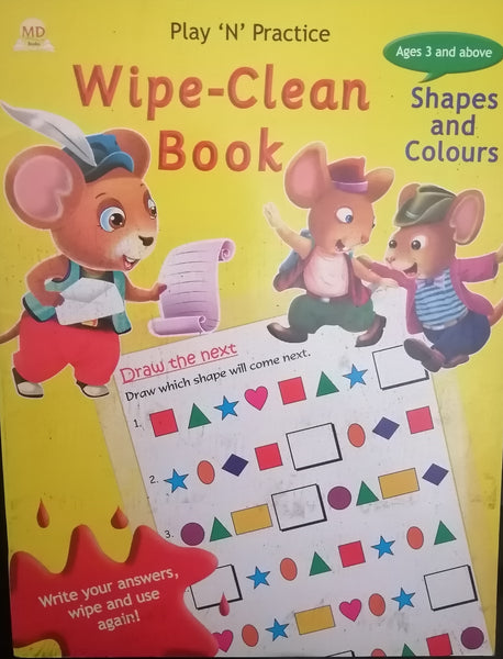 PLAY/N/P WIPE CLEAN BK SHAPES AND COLOURS