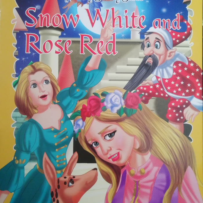 LARGE PRINT PRETTY FAIRY TALES SNOW WHITE AND ROSE RED