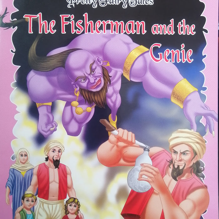 LARGE PRINT PRETTY FAIRY TALES THE FISHERMAN AND THE GENIE