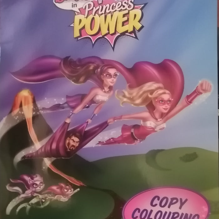 BARBIE IN PRINCESS POWER COPY COLOURING