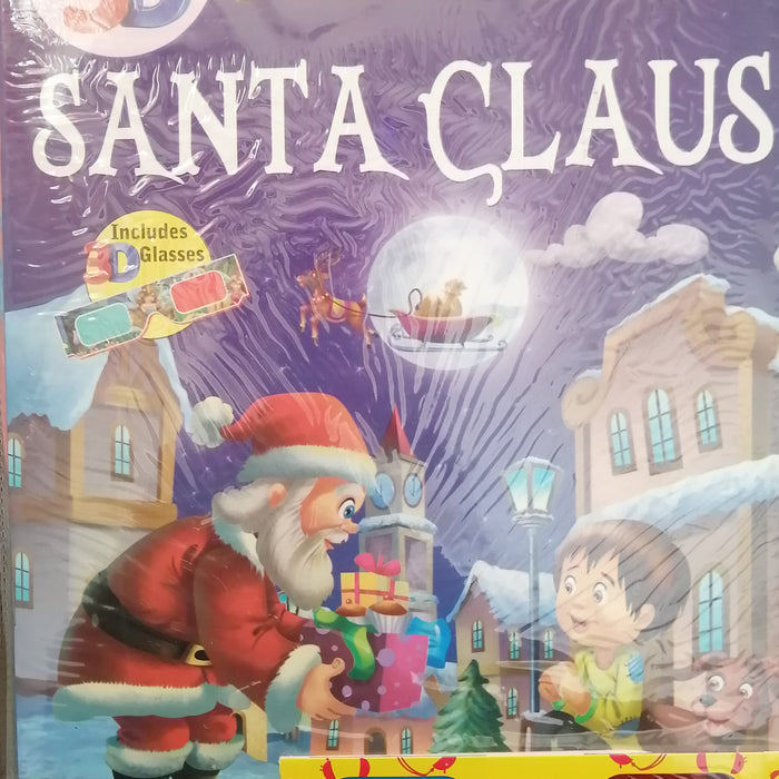 3D COLOURING SANTA CLAUS INCLUDED 3D GLASSES