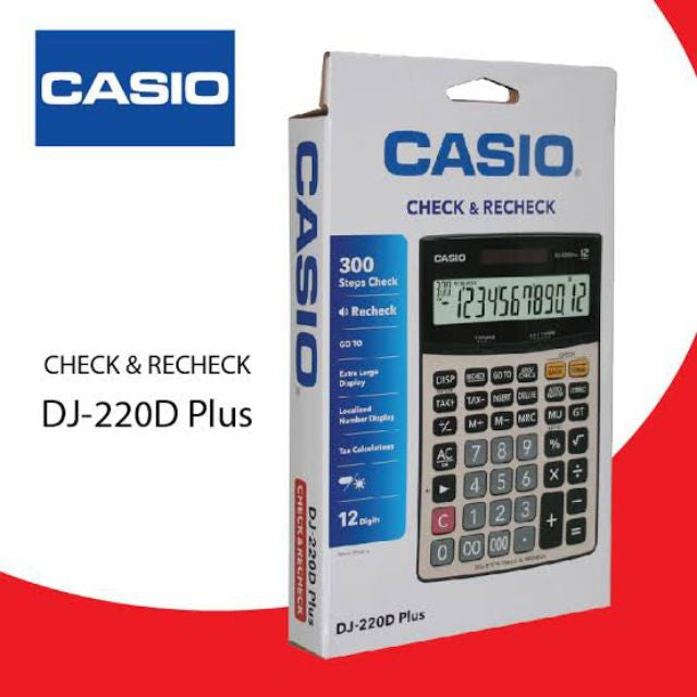 CASIO DESKTOP CALCULATOR 12 DIGIT - DJ-220D PLUS